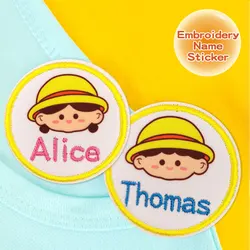 Personlized Heat Transfer Name Sticker Waterproof Iron-on Transfers Label for Clothing Custom Washable Clothes Sew Cotton Tag