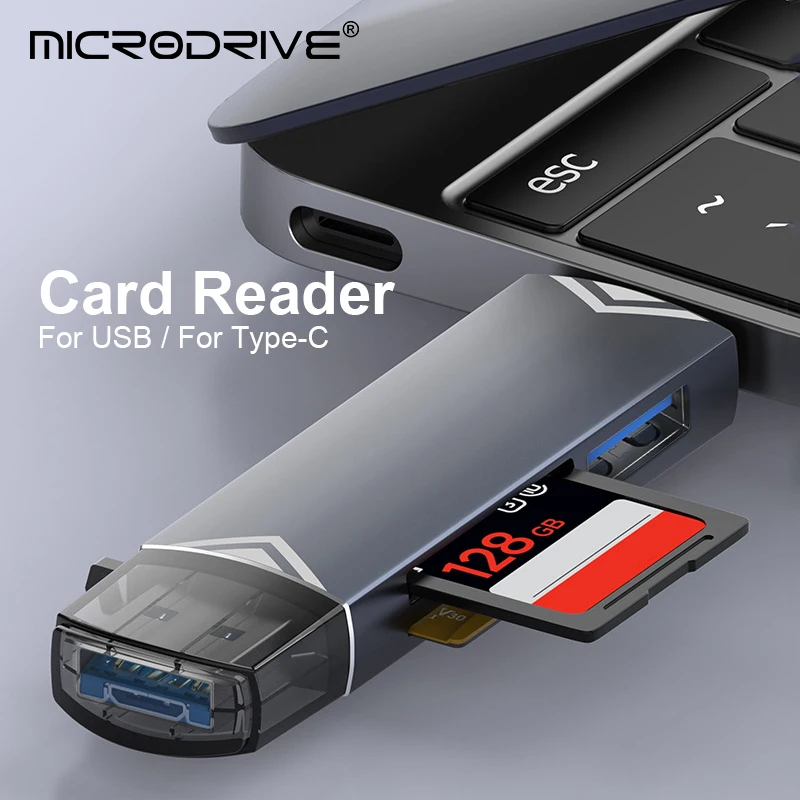 OTG SD TF 카드 리더, 고속 변속기 어댑터, USB 플래시 드라이브 어댑터, C타입 USB 마이크로 USB 카드 리더, 6 in 1