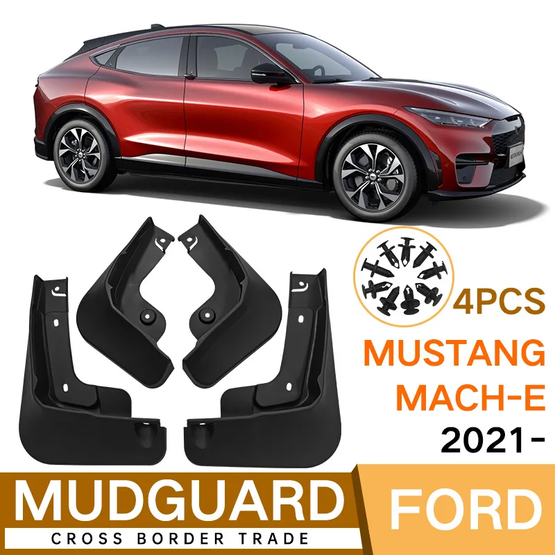 

For Mustang MACH-E 2021 Car Molded Mud Flaps Splash Guards Mudguards Front Rear Styling Front Rear Car Accessories