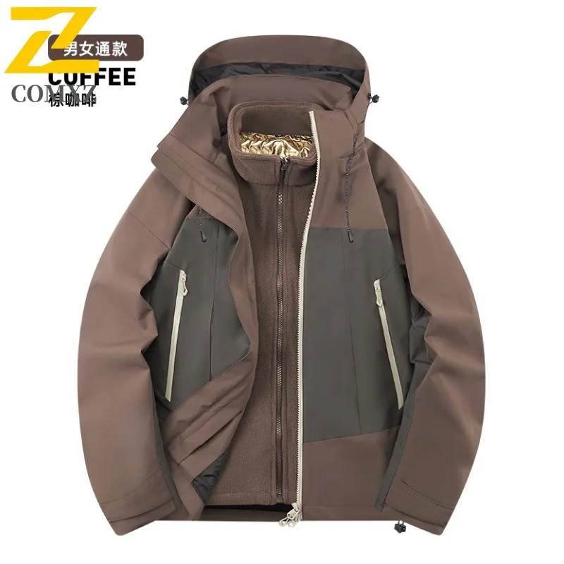 COMXZ Mens Jacket Lightweight Mountaineering Windproof Motorcycle Jackets 2025 Cycling Cold Protection Winter New Outerwear