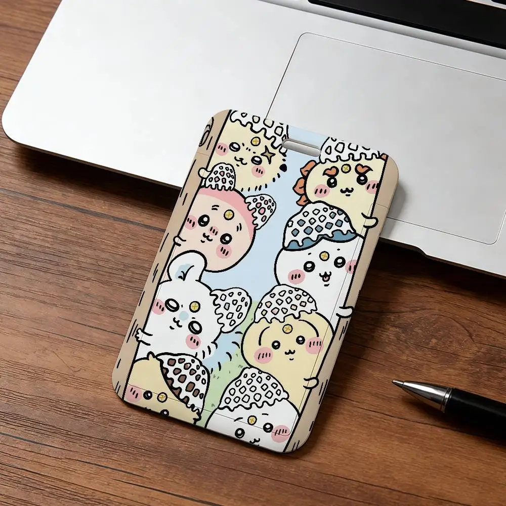 Cartoon Kawaii Badge Holder with Clear Window - ID Card and Credit Card Protector