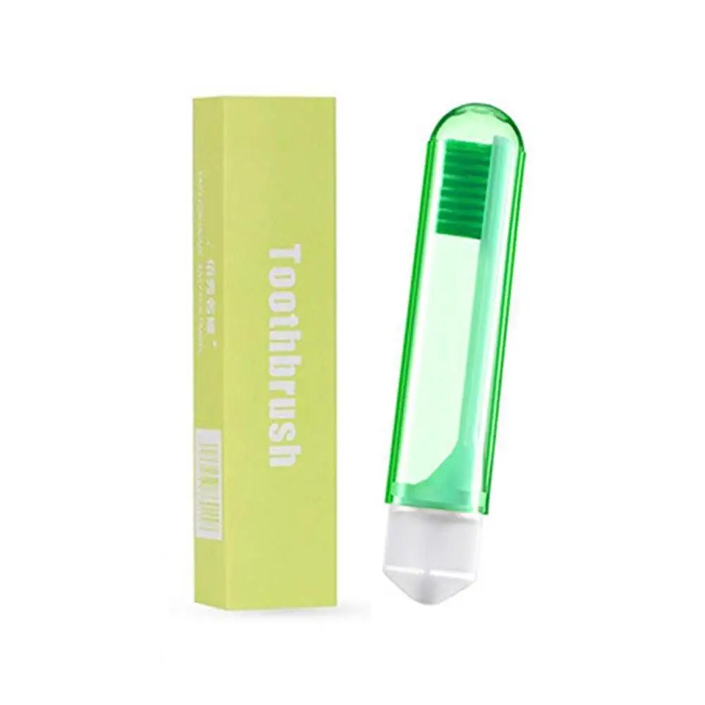 휴대용 접이식 칫솔, 매우 부드러운 강모, 여행, 야외 여행, 캠핑 쉬운 칫솔, 접이식 하이킹 칫솔