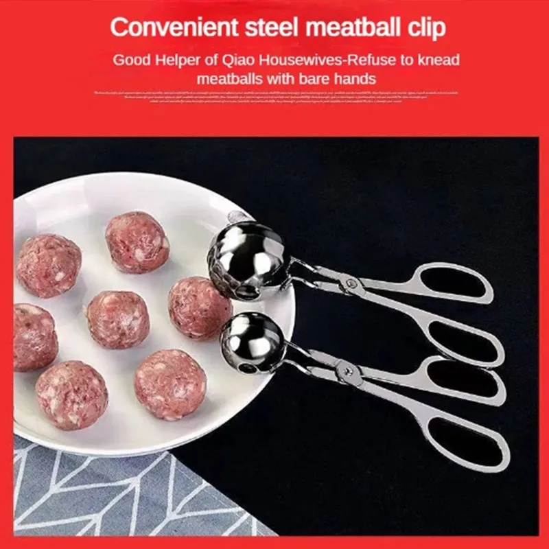 Meatball Maker Meat Ball Maker Tool Stainless Steel Clip Round Rice Ball Shaper Spoon Non Stick Meat Dumplings Making Mold Kitchen Tools