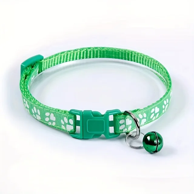 Fashion Pet Cats Collar Colorful Pattern Cute Bell Adjustable Collars For Cats Kitten DIY Ring Necklace Pet Accessories 5
