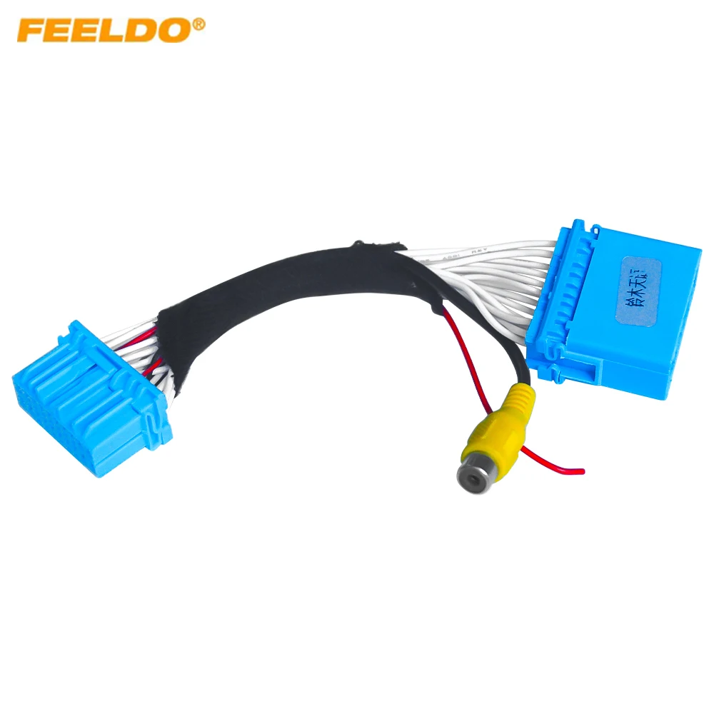 

Автомобильная парковочная камера FEELDO, видеоразъем, преобразователь, RCA кабель для Suzuki SX4, 20 контактов, автомобильный парковочный обратный провод, адаптер