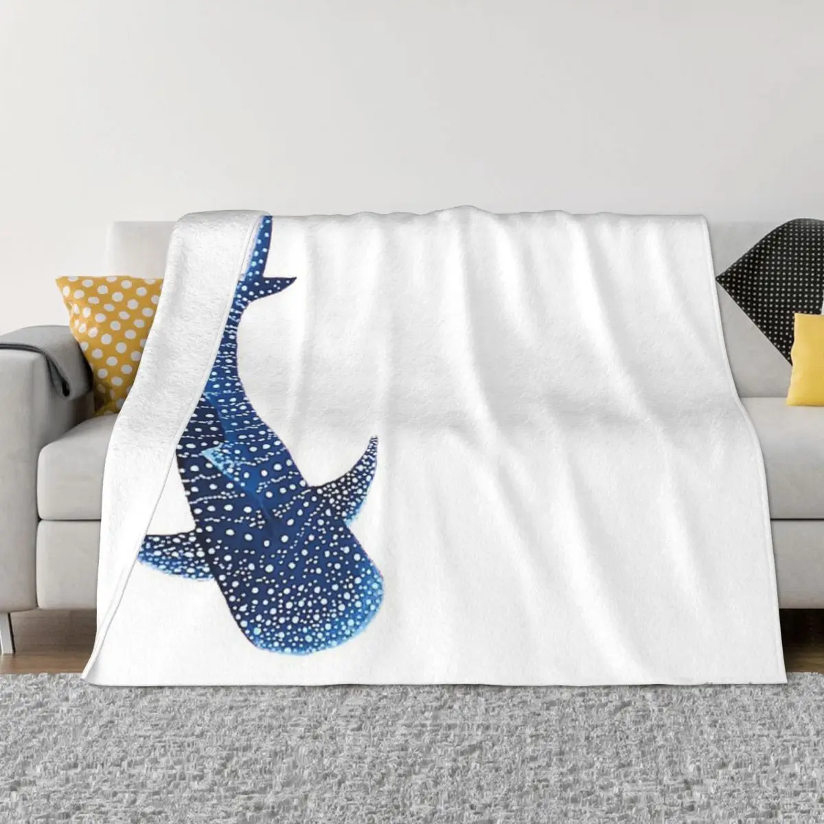 Copriletto Coperta Squalo Balena Sul Letto Coperta Morbida Morbida Con Immagine