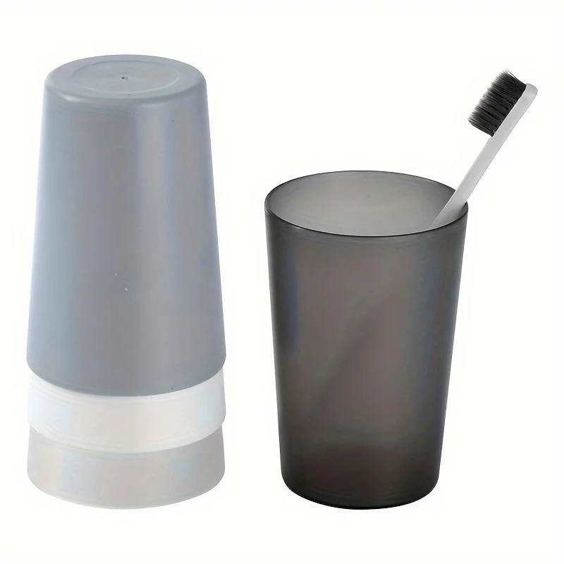 Solid Color Mouthwash Cup Simple Toothbrush Cup Plastic Mouthwash Bathroom Accessory 1