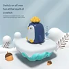 Children's Bathroom Iceberg Penguin Rotating Water Spray Summer Water Toy Cartoon Electric Baby Bath Interactive Toy 4