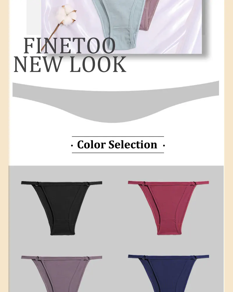 Cotton Bikini Panties - Women’s Low Waist Briefs | Comfortable Soft Cotton Lingerie Set