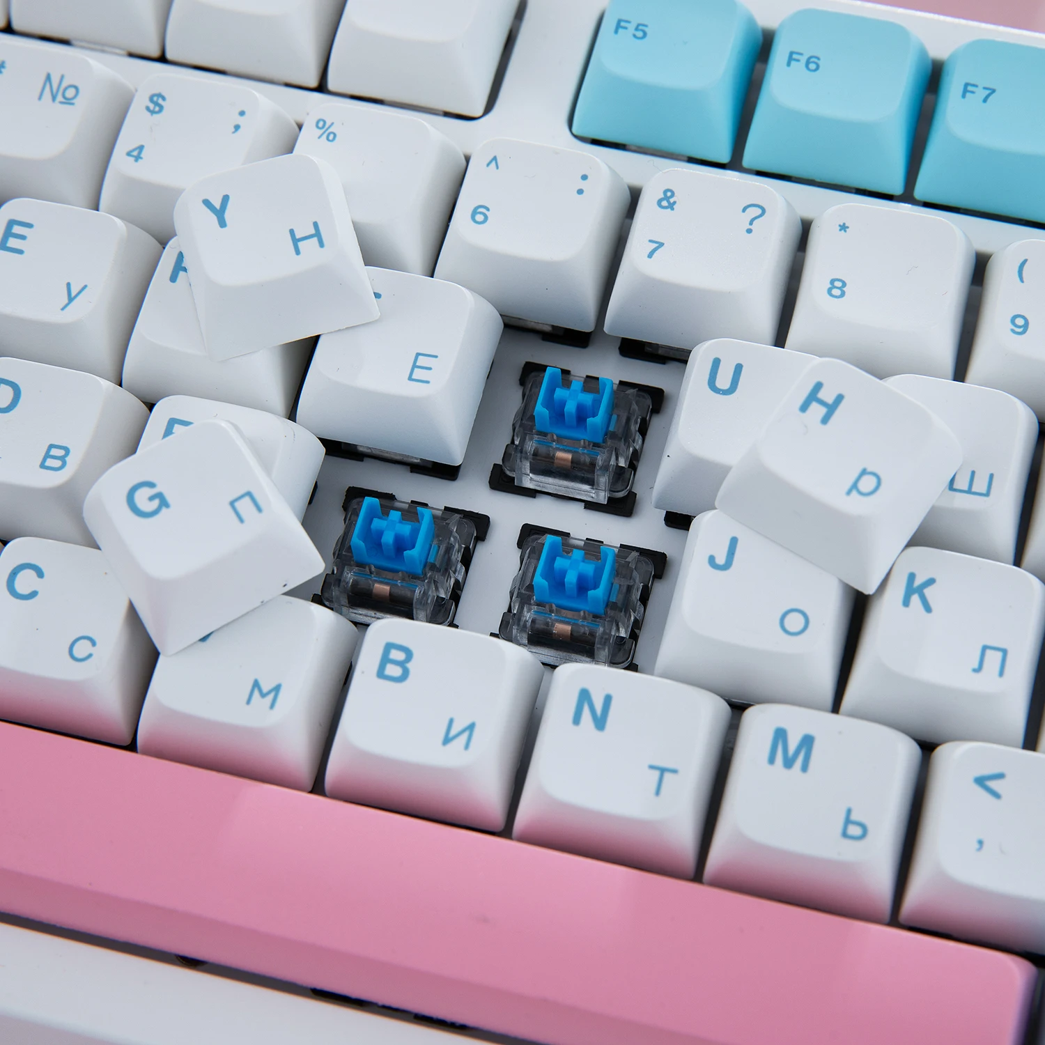 Maimooo-keycap Layout Russo Pbt Keycaps Xda Profile Sublimação para Ikbc Cereja mx 108 104 87 96 96 Teclas de Teclado Mecânico - Imagem 4