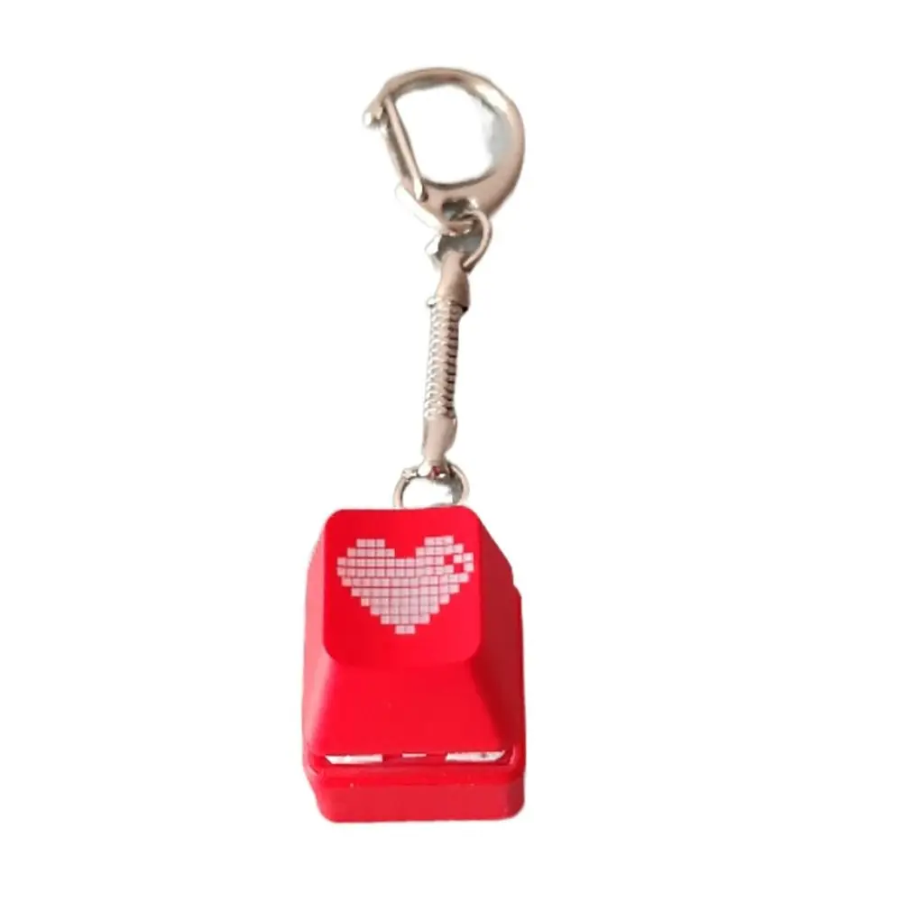 

Love Printed Keyboard Clicker with LED Light with Keychain Fun Toys Keyboard Fidget Toys Stress Relief Anxiety Decompression