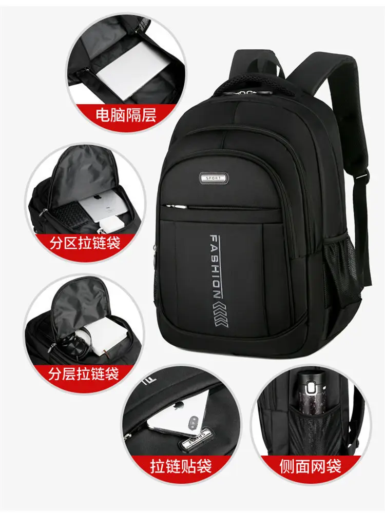 Mode Große Kapazität Unisex College Student Rucksack Outdoor Laptop Rucksack Lässig Reise Multi Schichten Doppel Schulter Taschen – Detail 9
