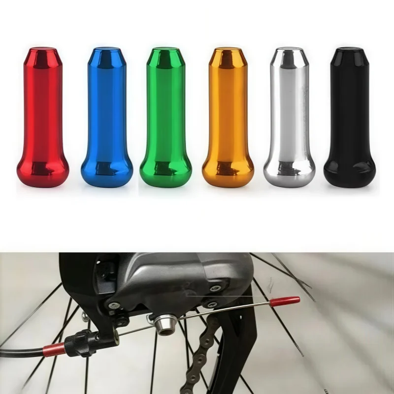Bicycle Brake Cable Tips 30/50/100Pcs Multiple Colors Aluminum Alloy Inner Cable Tips Wire End Cap Cable Line Core Cap Cover Gear