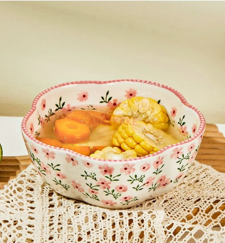 New High Appearance Rice Bowl, Ceramic Household Dining Bowl, Cute Tableware, Personal Special Bowl