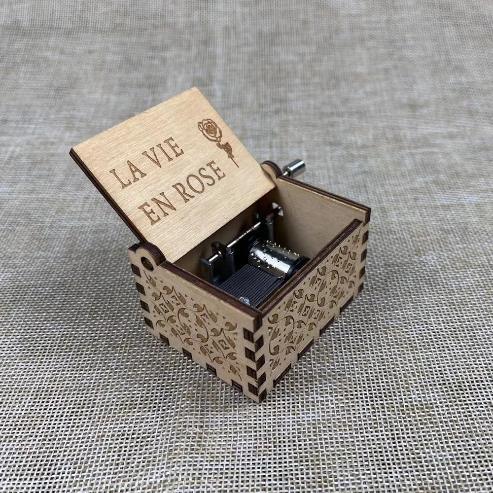 1pcs New Healing Soul Wooden Hand Music Box diy Creative Classical Music box Colored Music Box Merry Christmas 5
