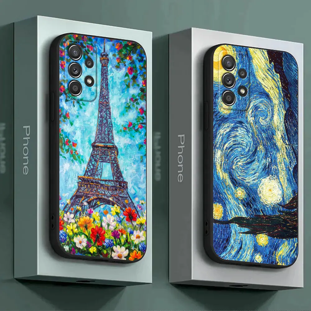 Van Gogh Starry Night Oil Painting Design Phone Case Cover