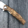 Shirogorov D2 Blade Bearing Flipper Folding Pocket Knife Russian Style Hunting Camping Knives Wooden Handle Outdoor EDC Tool 5