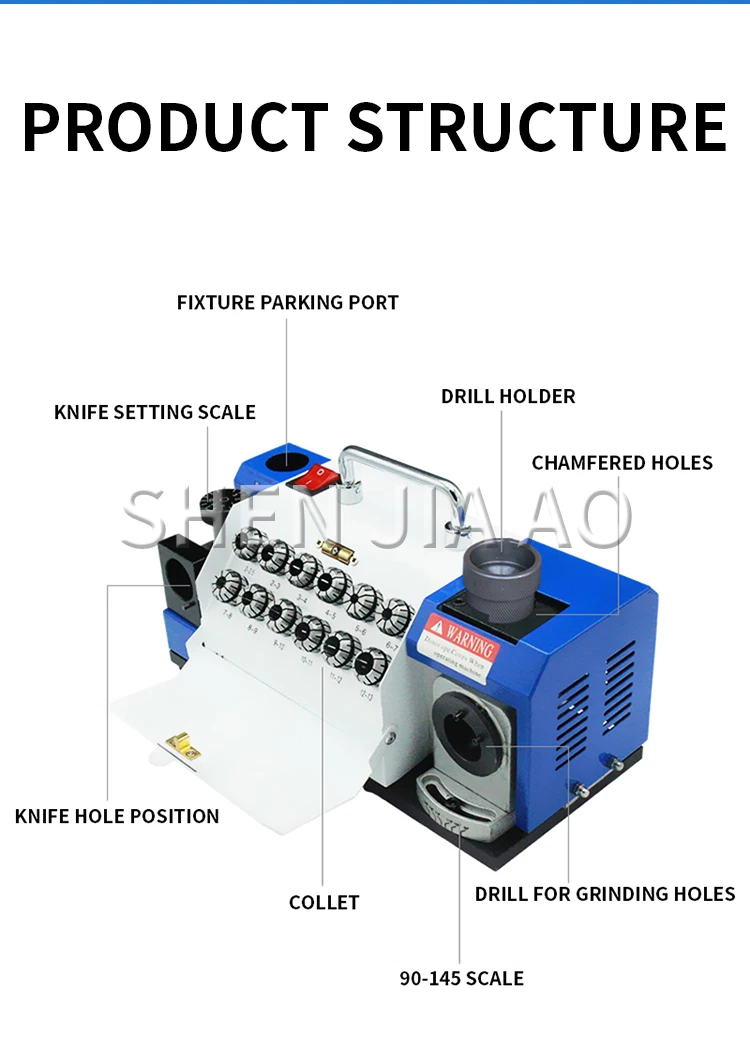 3-13MM Twist Drill Grinder Desktop Drill Grinder Automatic Small Knife Grinder D