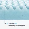 4 Inch 5-Zone Memory Foam Mattress Topper, Gel Infusion 6
