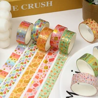 Creative Floral Hot Foil Washi Tape Set,12 Rolls Decorative Masking Tape for Scrapbooking,Journaling,DIY Gift Supplies 5