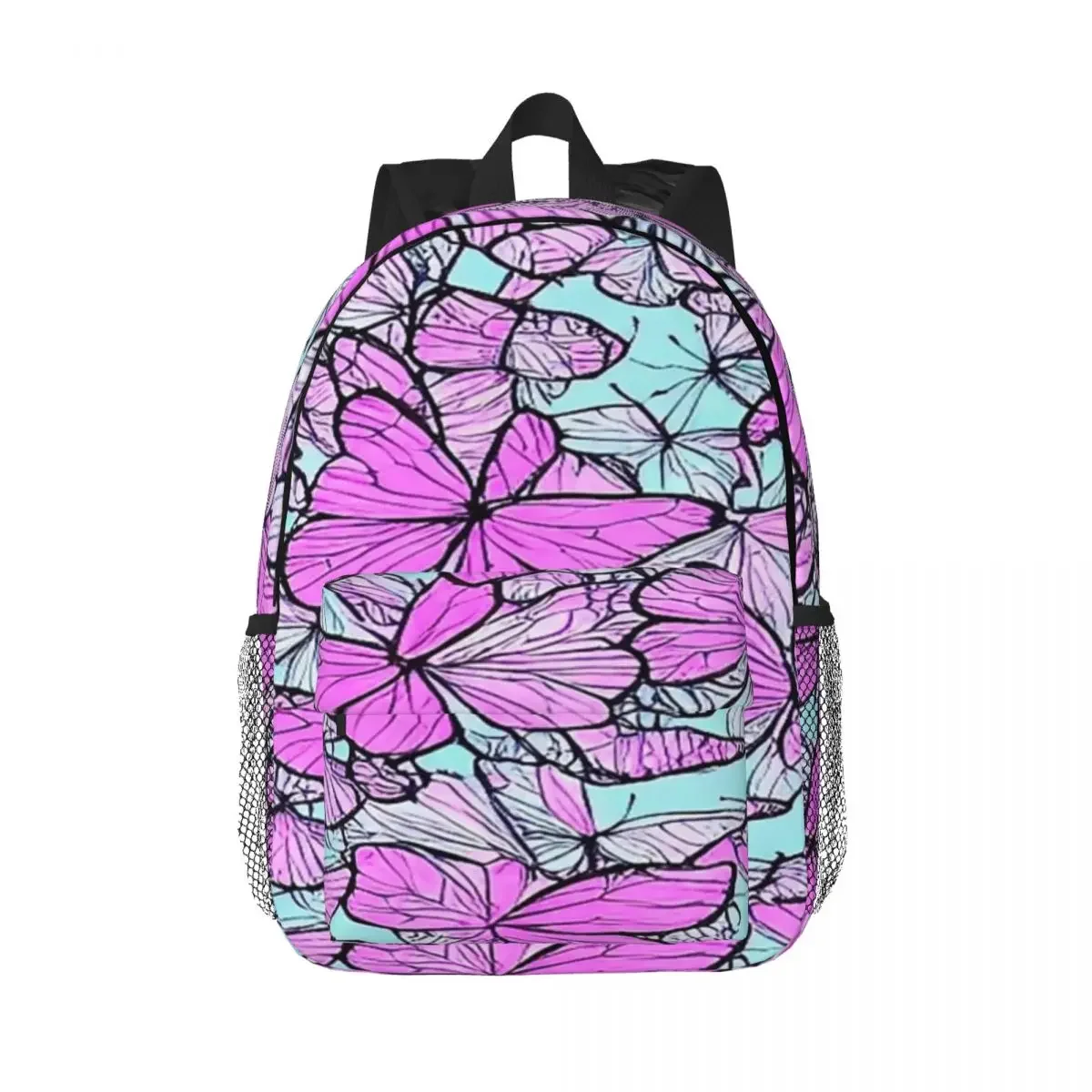 

Pink Butterfly Garden Backpacks Teenager Bookbag Casual Children School Bags Travel Rucksack Shoulder Bag Large Capacity