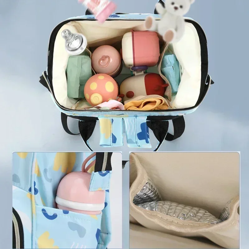 Baby Diaper Bag Backpack Mommy Pregnant Bag Large Capacity Baby Diaper Package Travel Backpack Mom Breastfeeding Stroller Bag 3