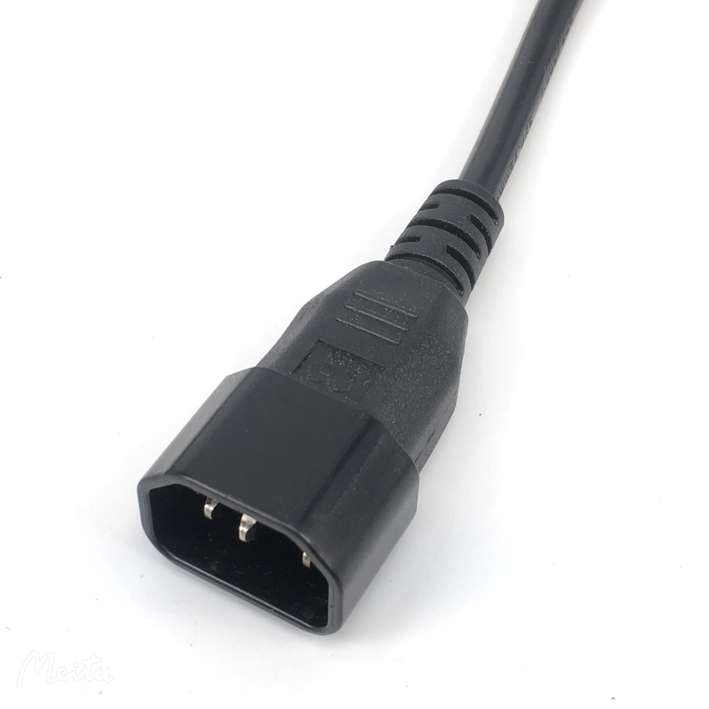 Black 20CM Copper 10A 250V Standart IEC320 C14 male to C5 female UPS PDU APC laptop power conversion wire
