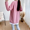 Spring And Autumn Cotton Maternity Clothes Cute Print  Clothes For Pregnan Sweatshirt For Nursing Mothers Breastfeeding Clothes 5