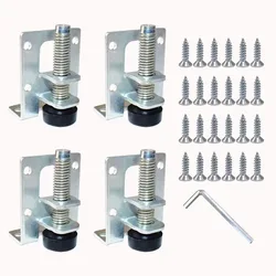Set of 4 Heavy Duty Adjustable Furniture Leveling Feet for Cabinets, Tables, and Shelves (4 Pcs)