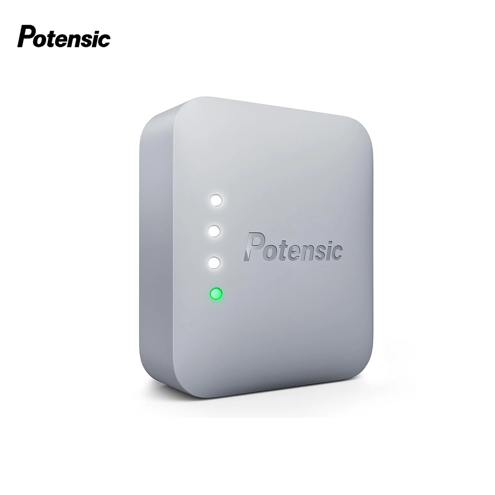 Module d'identification à distance Potensic pour drone, conforme FAA, fixé sur un drone en vol.