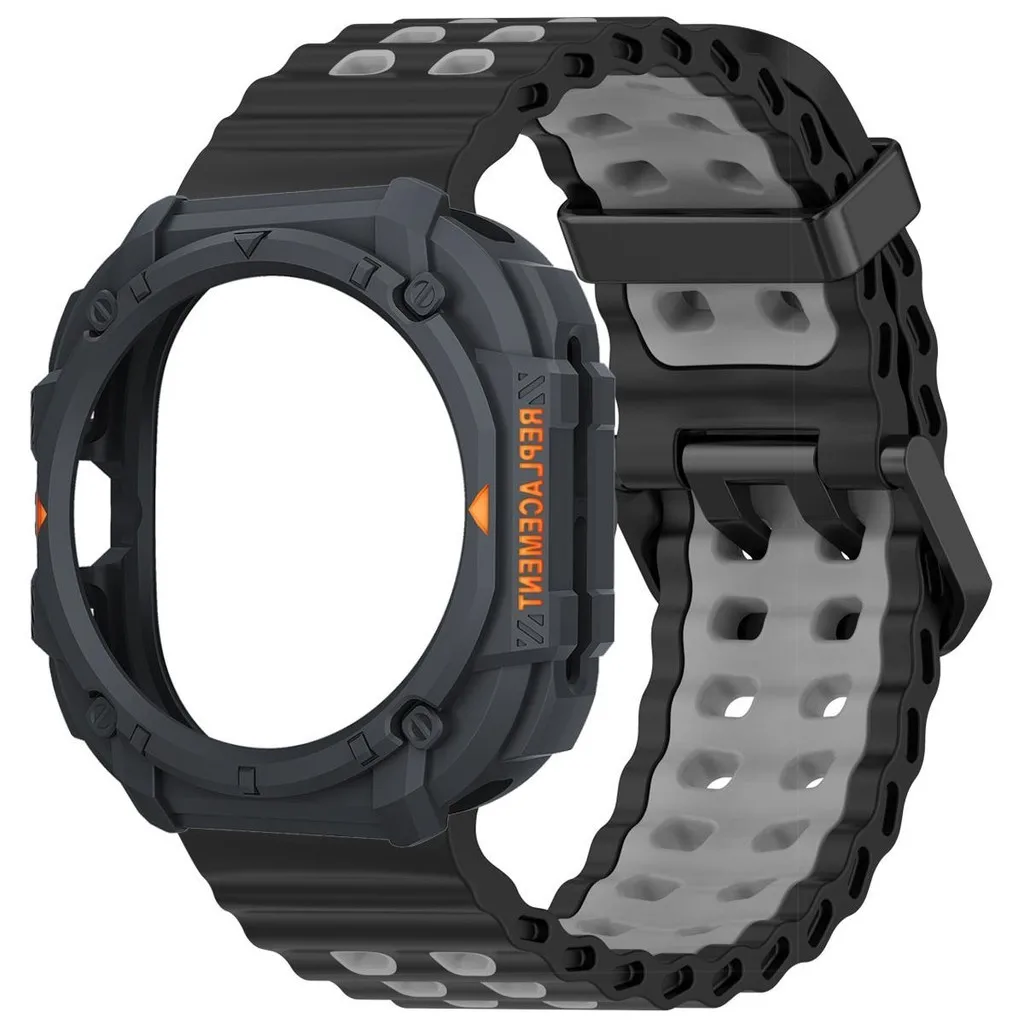 Premium Silicone Sport Band & Protective Case for 47mm Smartwatch - Durable Strap & Bracelet Cover