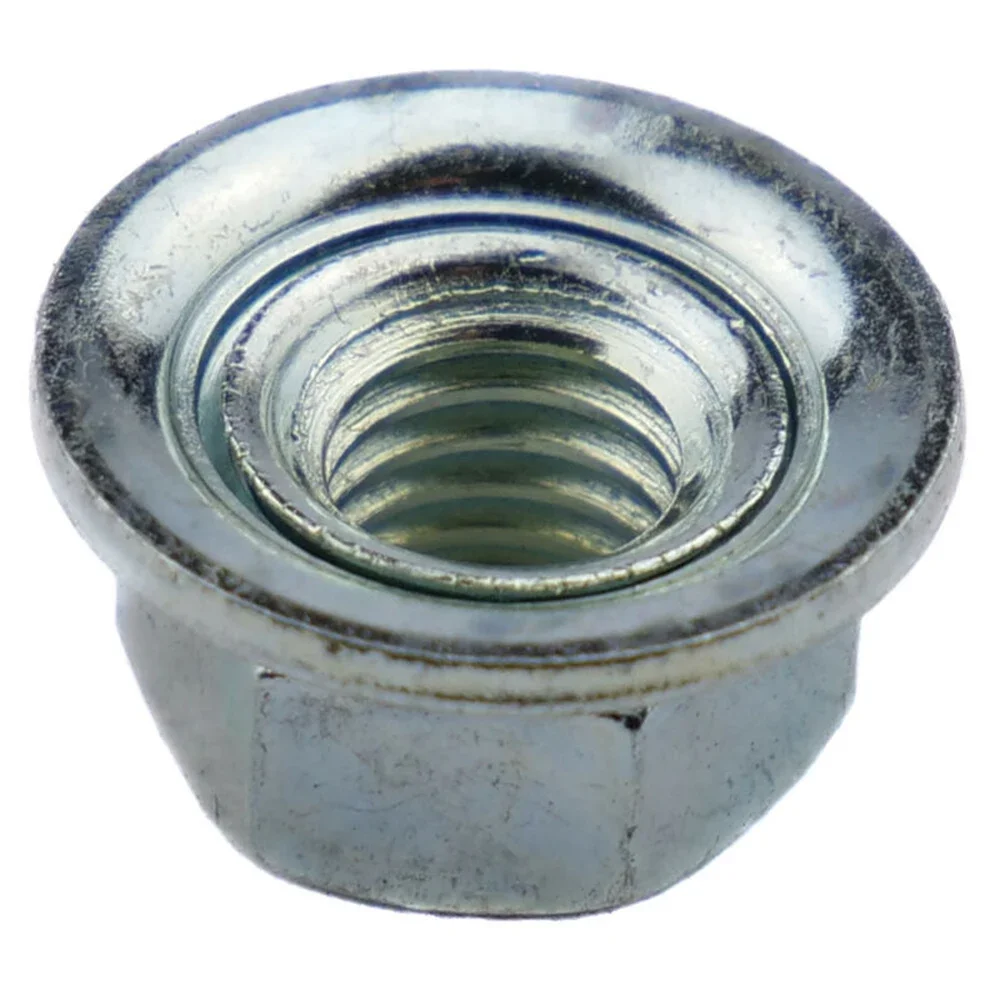 M8x1.25 LH Left Hand Thread Flanged Blade Screw Nut For Trimmer Brushcutter 55023 Durable Replacement Garden Tools Parts