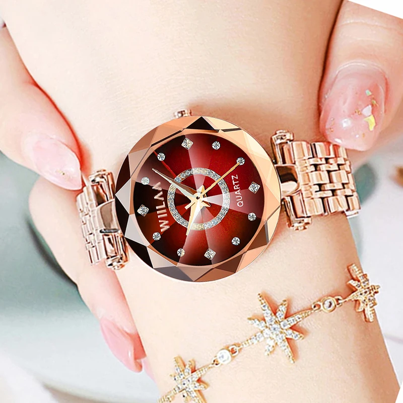 Women Bracelet Watches Stainless Steel Band Elegant Diamond Dial Ladies Wrist Watch For Crystal Exquisite Top Brand Luxury 2025 3