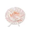 Birdtree 16.5Momme 100%Mulberry Silk Bonnet Cap Night Bow Knot Round Cap Ladies Hair Care Cap Stretchy Band Hair Wrap A41220QM 5