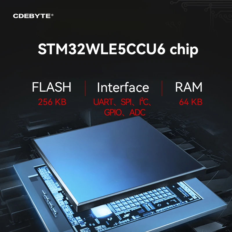 CDEBYTE E77-400M22S LoRaWAN Wireless Module 433MHz STM32WLE5 ARM Cortex-M4 Low Power 22dbm SoC Long Distance 5.6km Small Size