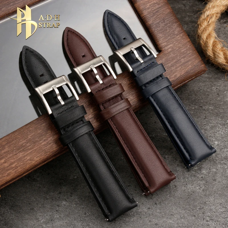 Pulseira de relógio de couro para Seiko Prospex Series, Universal