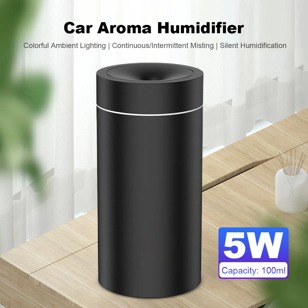100ml Car Diffuser Humidifier Rechargeable Car Humidifier Aromatherapy Diffuser Mini Portable for Home Office