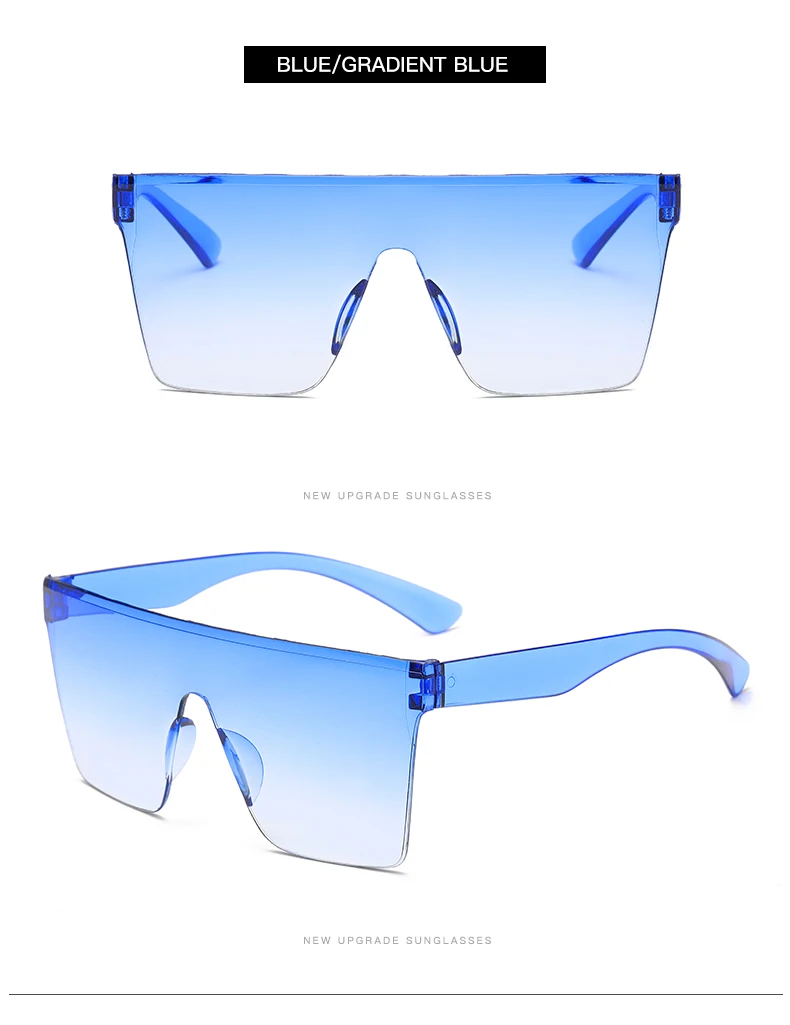 Mode Neue Verbunden Große Rahmen Sonnenbrille Ultra Quadratischen Rahmen Sonnenschutz Brillen Anti UV400 Driving Shades Weibliche – Detail 10
