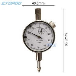 Super Mini Electronic Digital Display Dial Indicator, 0 - 8mm测量范围, 40mm设备直径 (8mm dial 0.01mm)