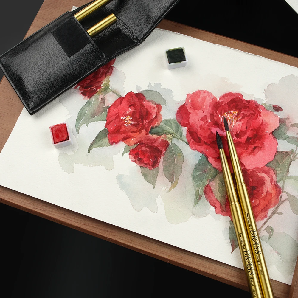 SeamiArt Ȳ�� ���� ��, �޴�� ���� ���� ª�� ��ġ�� ��äȭ ����Ʈ �귯��, ���� ���� ��Ʈ ��ǰ, 1pc