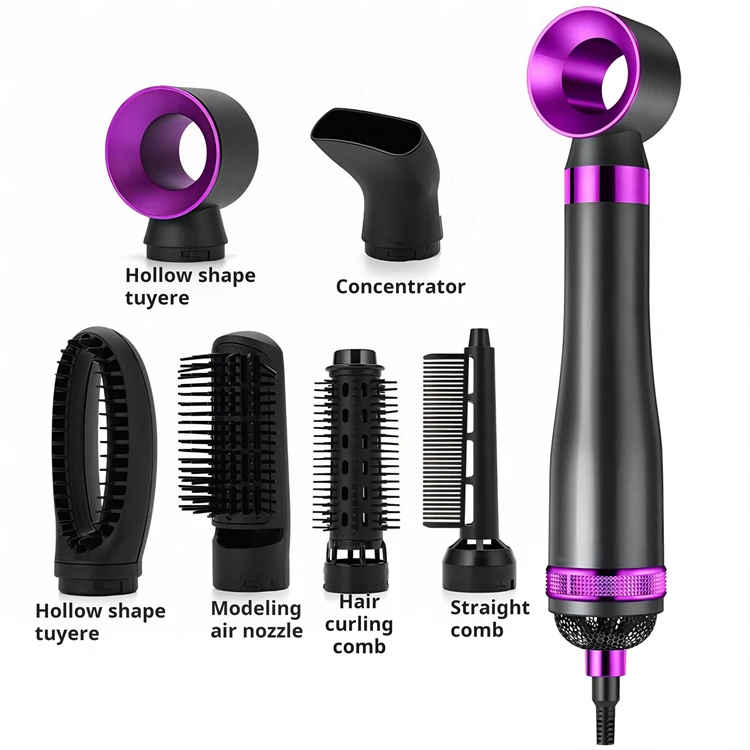 Description Picture 3 of itemHair dryer brushes  6 in 1  hair dryer hot comb hair straightener hair straightener brush electric hair brushes Home
