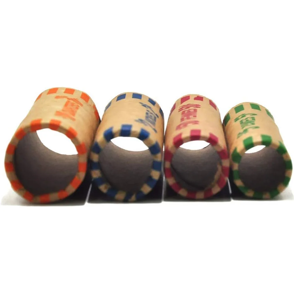 NATURALABEL Striped Coin Wrappers Rolls Penny/ Nickel/ Dime/ Quarter 64 Pieces