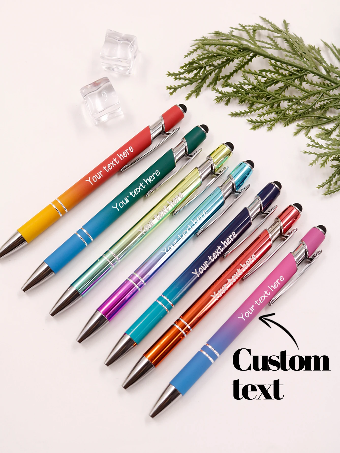 Penne a Sfera Personalizzate con Testo Graduale, Penne Gel Personalizzabili, Penne per Coppie Personalizzabili, Penne per Insegnanti, Penne Stylus, Festa degli Insegnanti