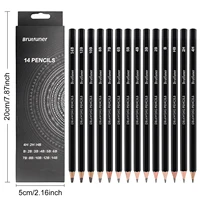 14Pcs/Set Drawing Sketch Pencils Set Wooden Professional Art Supplies HB 2B 6H 4H 2H 3B 4B 5B 6B 10B 12B 1B Painting Stationery 2