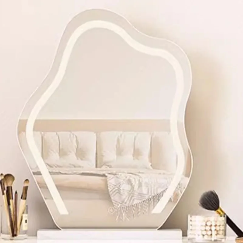 

Irregular Led Light Mirror Living Room Women Full Body Wall Mirror Large House Girls Specchio Da Parete Nordic Home Decor