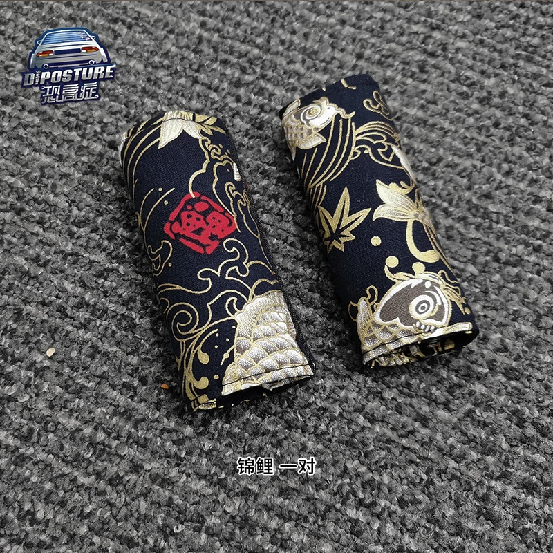 2 Pcs / Set Car Interior Handle Protective Cover JDM Japanese Style Ukiyo-E Car Door Handle Decoration Auto Accessories