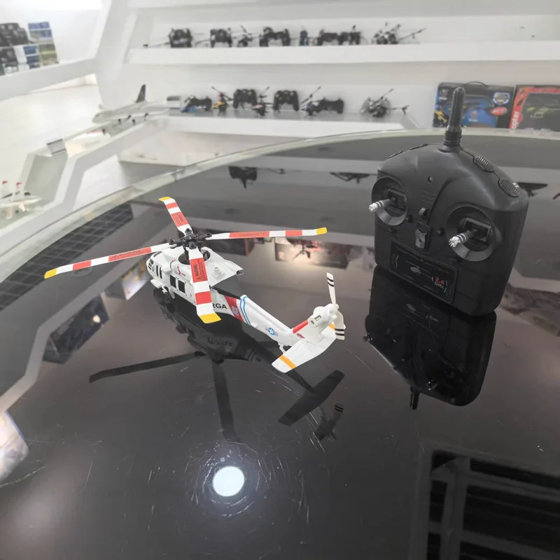 K270 Uh-60l 블랙호크 브러시리스 광학 흐름 고정 높이 4방향 프로펠러 에일러론 프리 헬리콥터 6축 자이로스코프 소년용 장난감