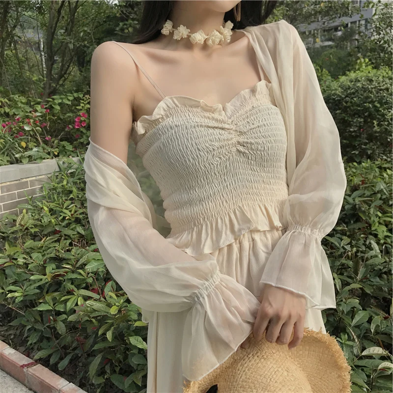Apricot White Black Women Long Sleeve Open Front Sheer Bolero Chiffon Shrug Cardigan Wrap For Wedding Party Dress Cape Cover Up wedding shawl