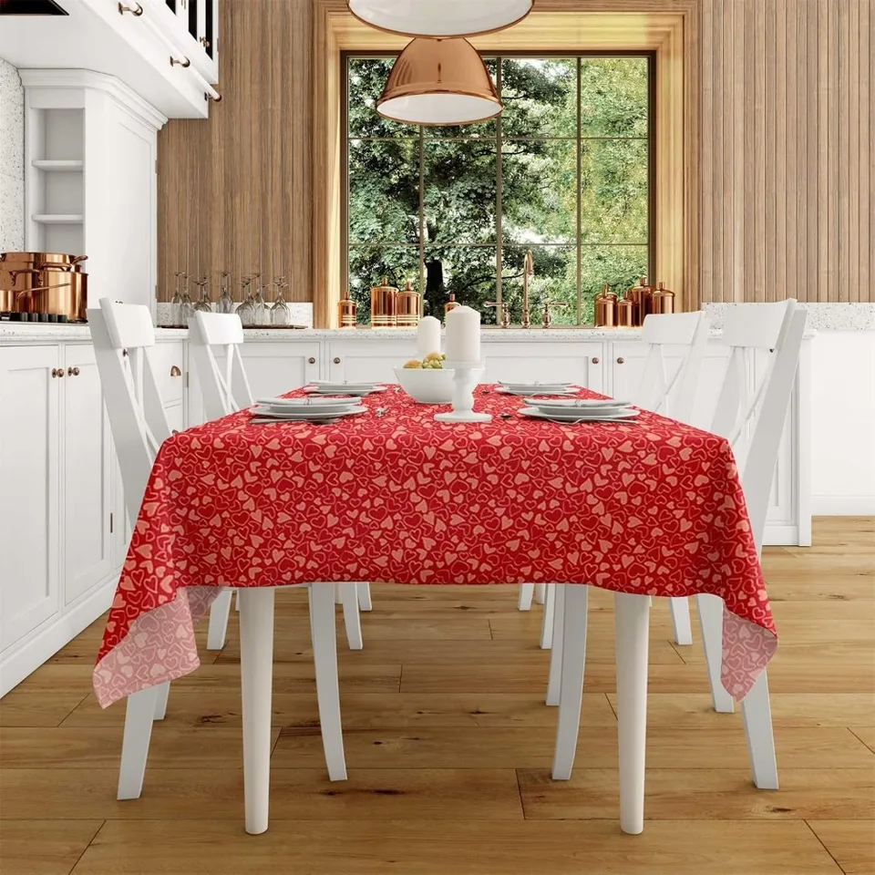 Valentines Day Love Printed Disposable Tablecloth