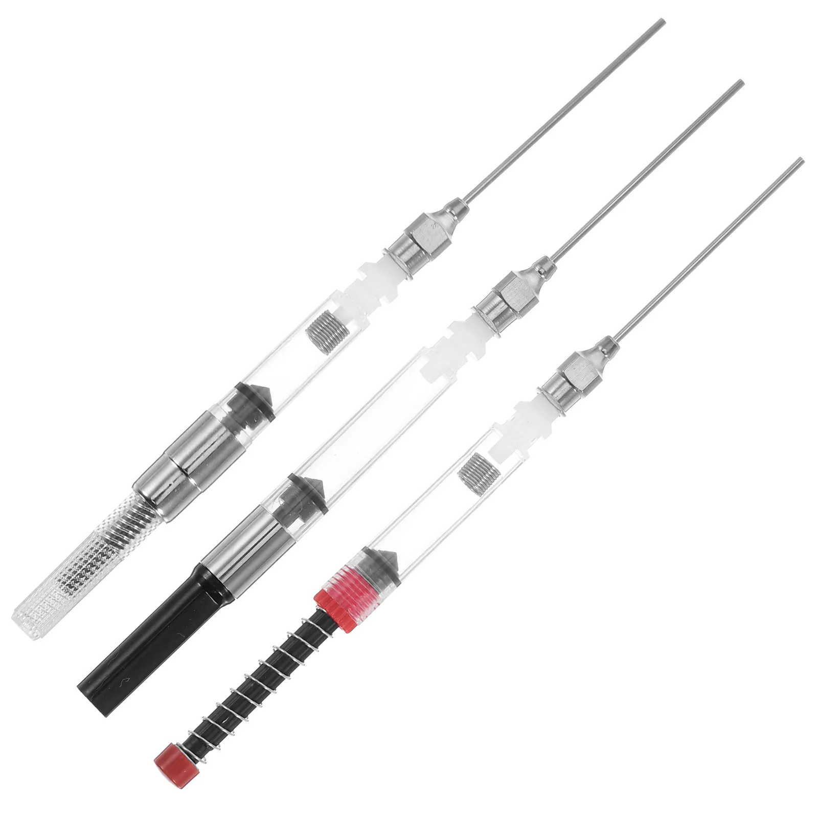 6pcs 만년필 변환기 3.4mm 2.6mm 레드 실버 블랙 잉크 필 어시스턴트 문구 용품 경량 컴팩트